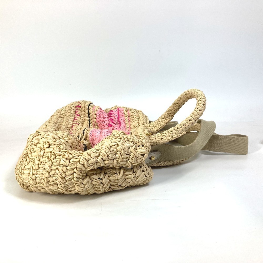 PRADA Cream Raffia Shoulder Bag - Picture 4 of 10